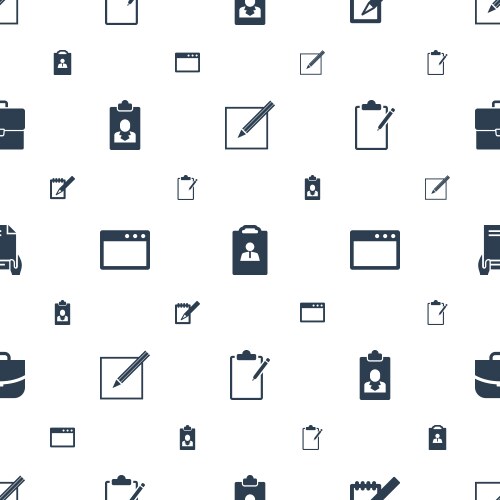 Document icons pattern seamless white background vector image