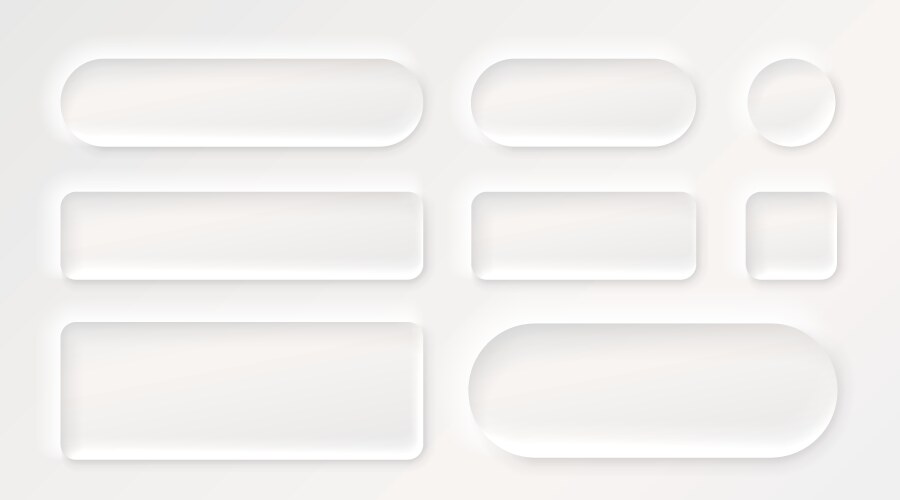 Frame button white color set minimal label vector image