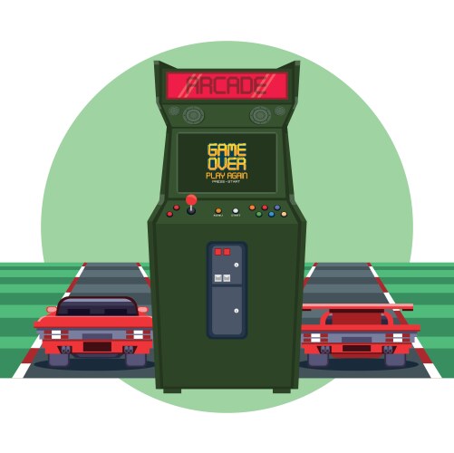 Retro arcade machine Royalty Free Vector Image