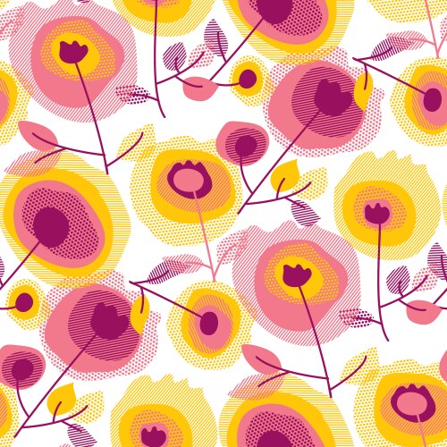 Retro Floral Pattern Vector Image