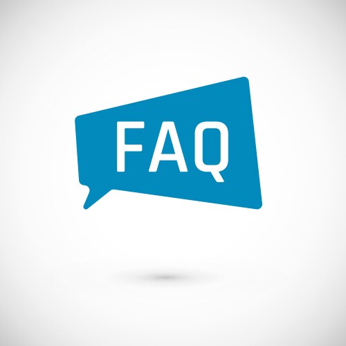 Faq icon frequently asked question as speech vector image