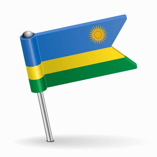 rwandan flag map pointer layout vector image