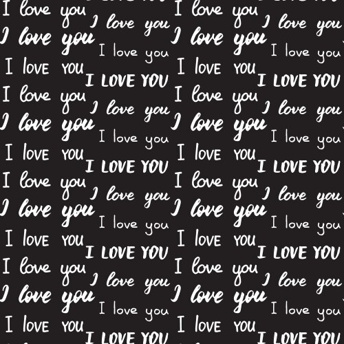 Seamless pattern with different types of i love vector image