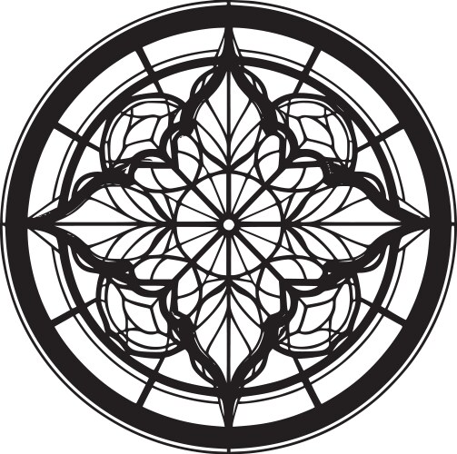 Medieval gothic stained glass round window texture