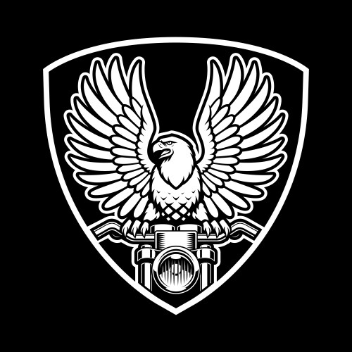 American eagle on a motorcycle Vector Image