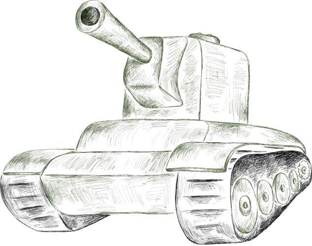 Green tank Vector Image