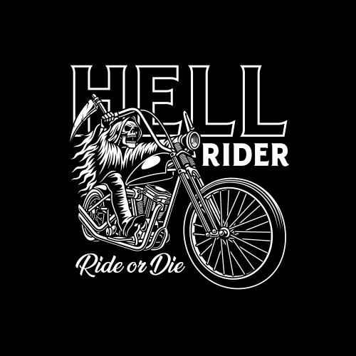 Grim Reaper on Motorcycle Vector Image