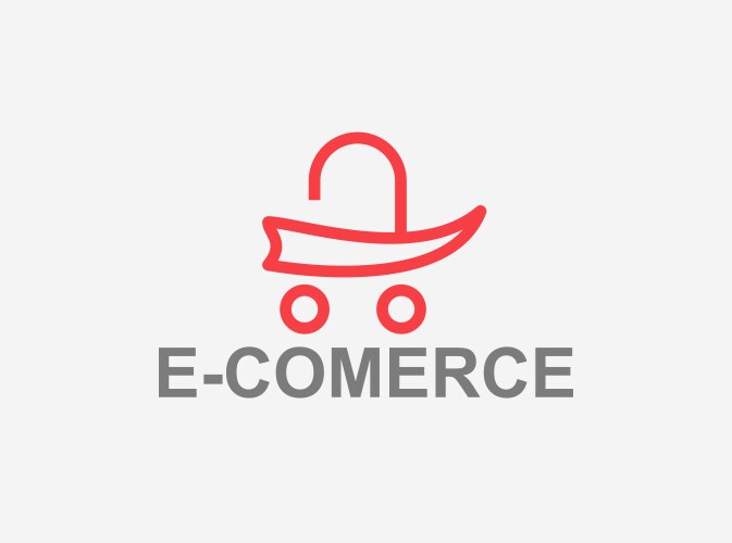 Modern ecommerce store logo Royalty Free Vector Image