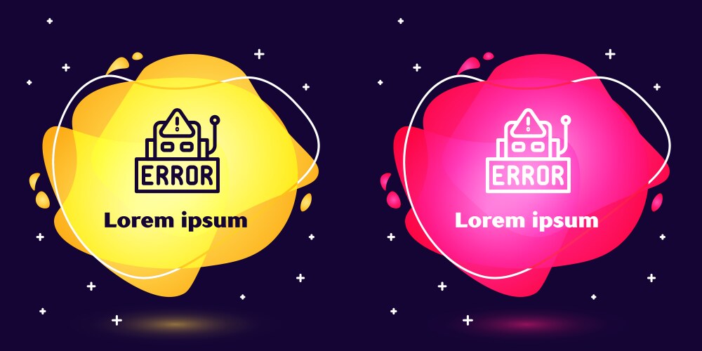 Set line error in operation program vector image