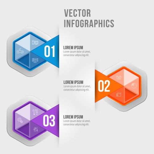 Abstract infographic design workflow layout vector image