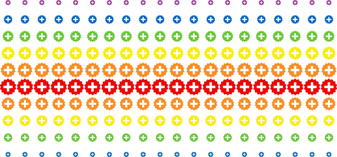 Create shape halftone spectral array vector image