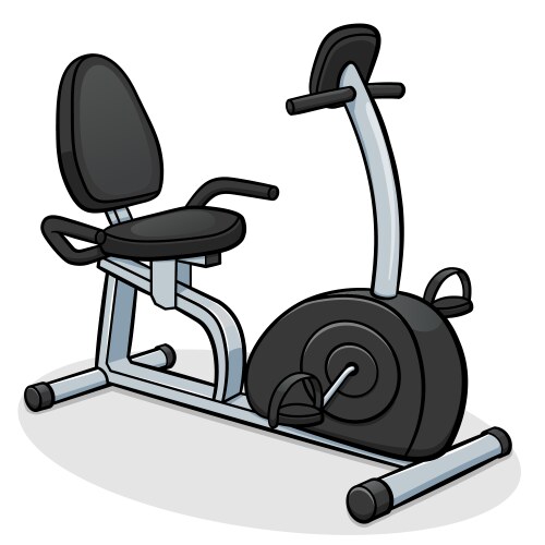 Recumbent exercise bike vector image