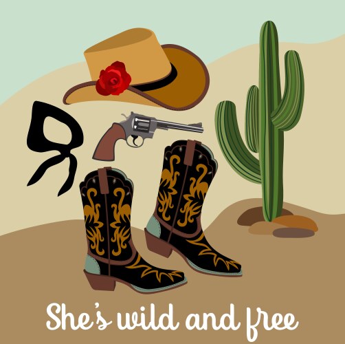 Wild and free Vector Image