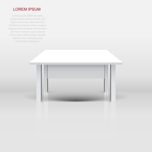 3d table for object presentation empty white top vector image