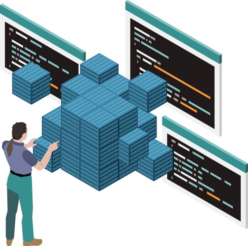 cube programming isometric composition vector