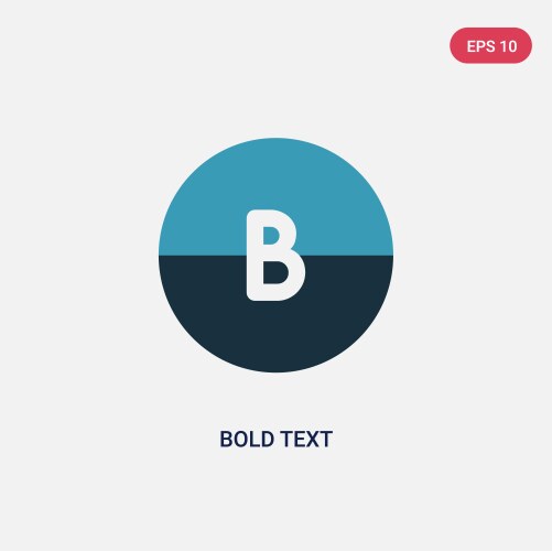 Two color bold text icon from user interface vector image