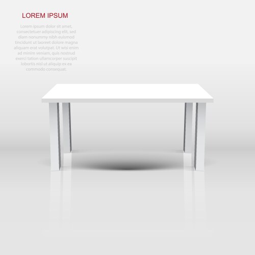 3d table for object presentation empty white top vector image