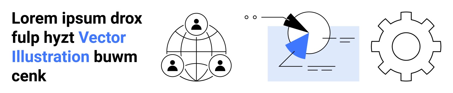 Global user connection data analytics vector image