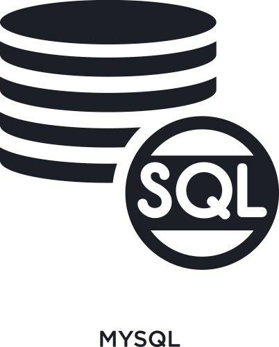 mysql isolated icon simple element from vector image