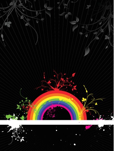 Grunge rainbow splat Royalty Free Vector Image