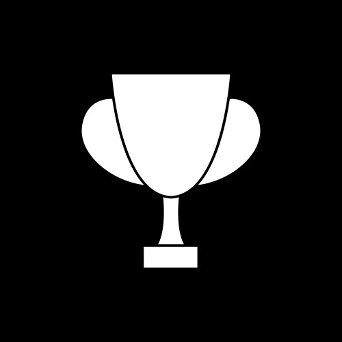 Trophy icon with a white background Royalty Free Vector