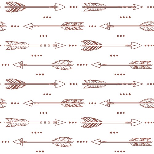 Boho arrows hand drawn seamless pattern eps Vector Image