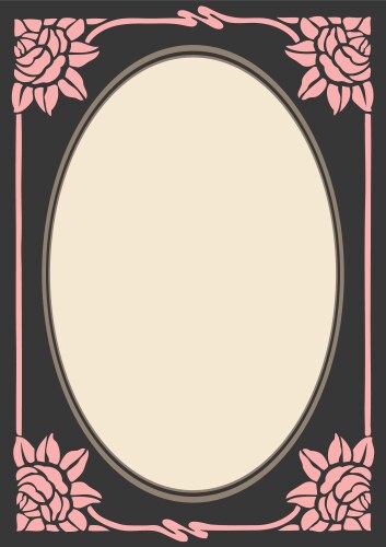 Art nouveau frame vector image