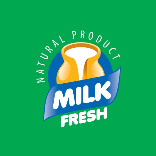 Logo milk Vector Image