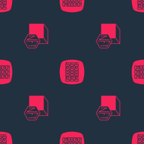Set nft digital crypto art and binary code vektorbild