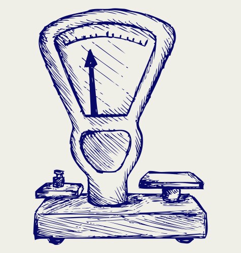 Sketch dumbbell weight Royalty Free Vector Image