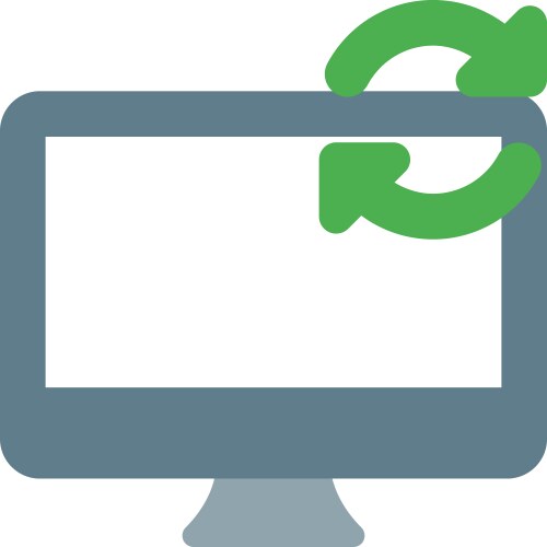 Repeating task or process on desktop computer vektorbild