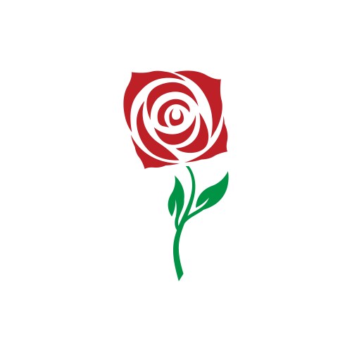 Rose flower logo template icon Vector Image