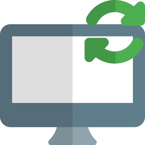 Repeating task or process on desktop computer vektorbild