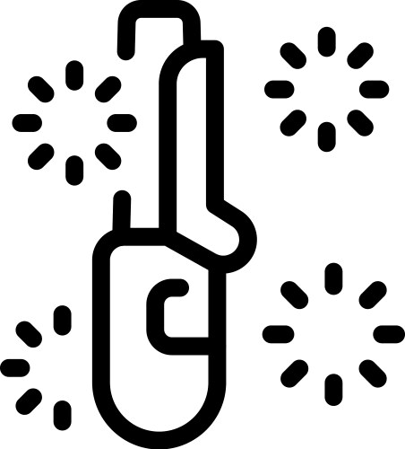 Firecracker rocket exploding with sparkles vector image