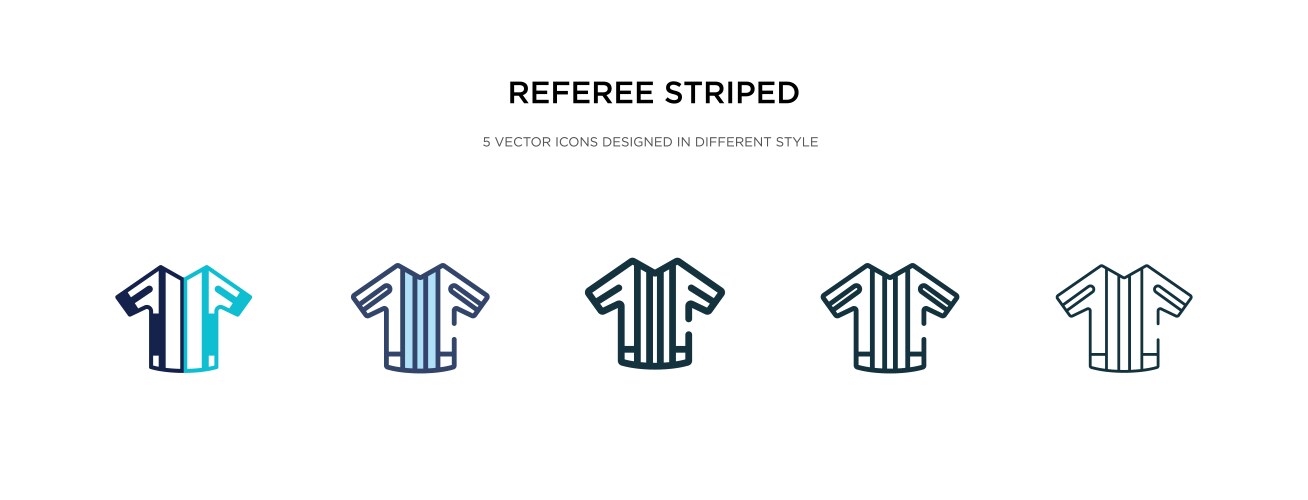 Referee striped sportive t shirt icon vector image