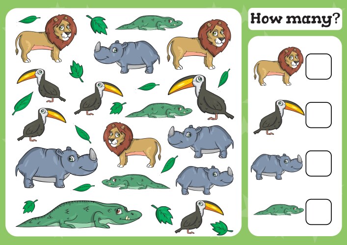 Preschool Counting Game - Learn to Count vektorbild