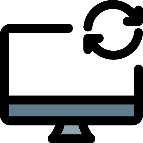 Repeating task or process on desktop computer vektorbild
