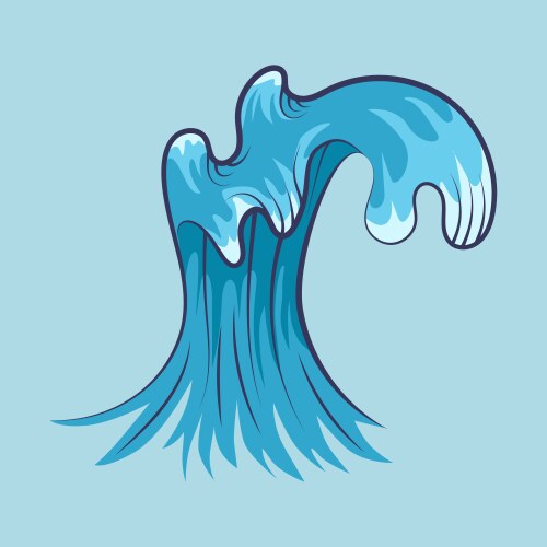 Blue ocean wave Royalty Free Vector Image - VectorStock