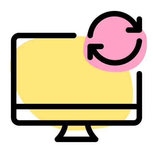 Repeating task or process on desktop computer vektorbild