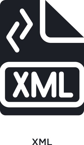 Xml isolated icon simple element from programming vector image