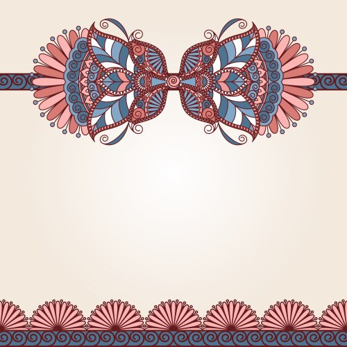 Colorful Indian Floral Border Royalty Free Vector Image