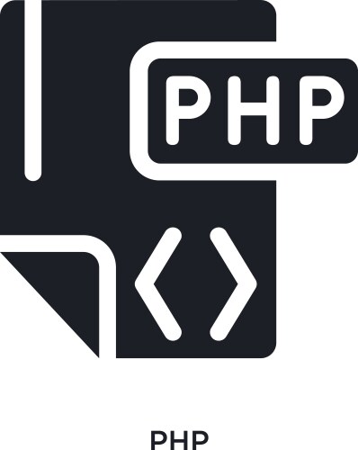 Php isolated icon simple element from programming vector image