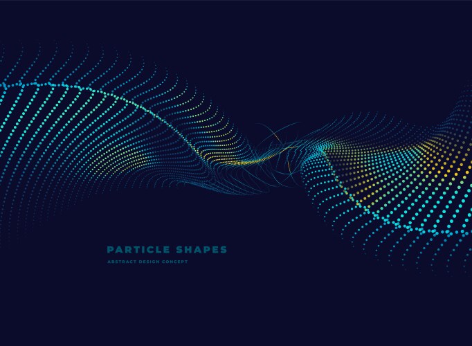 Tech Particle Wave Abstract vector image