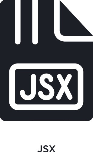 Jsx isolated icon simple element from programming vector image