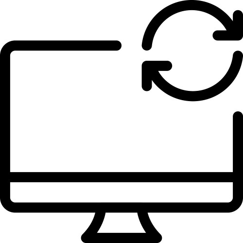 Repeating task or process on desktop computer vektorbild