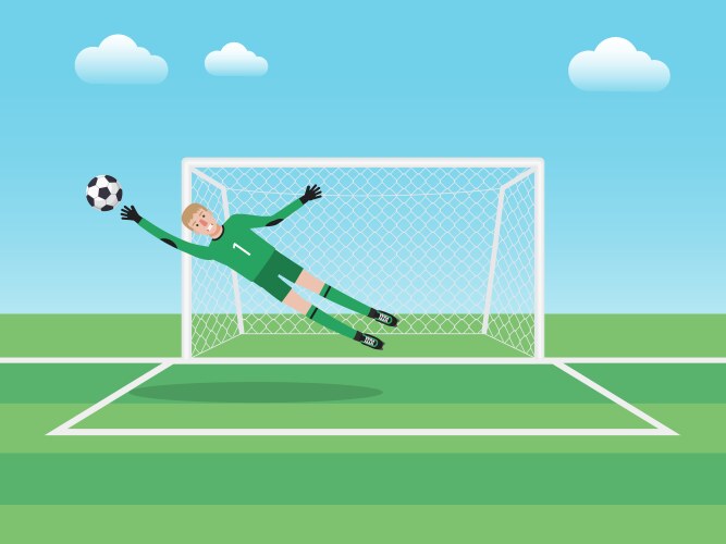 Goalkeeper Royalty Free Vector Image - VectorStock