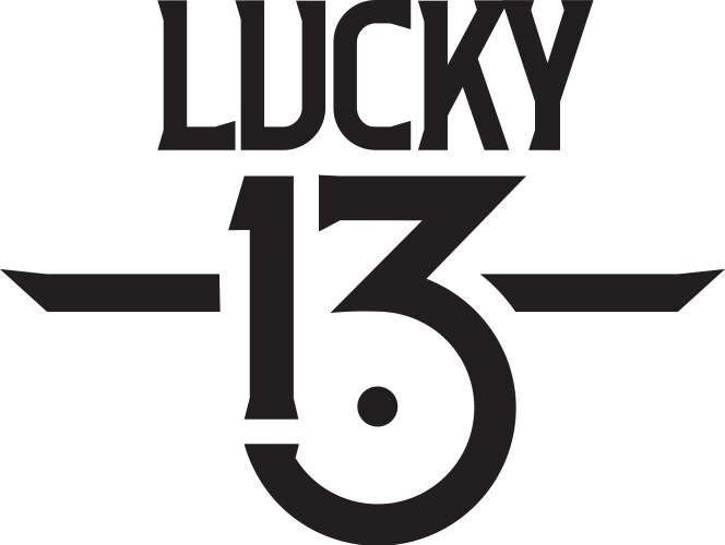 Lucky Thirteen Emblem Vector Image