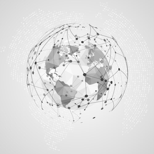 Global network connection abstract digital big vector image