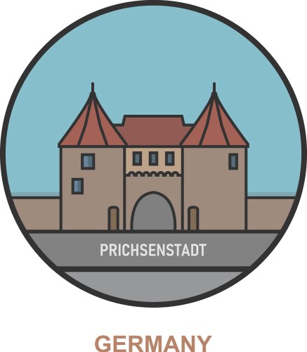 Prichsenstadt cities and towns in germany vector image