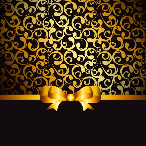 Vintage frame with bow background Royalty Free Vector Image